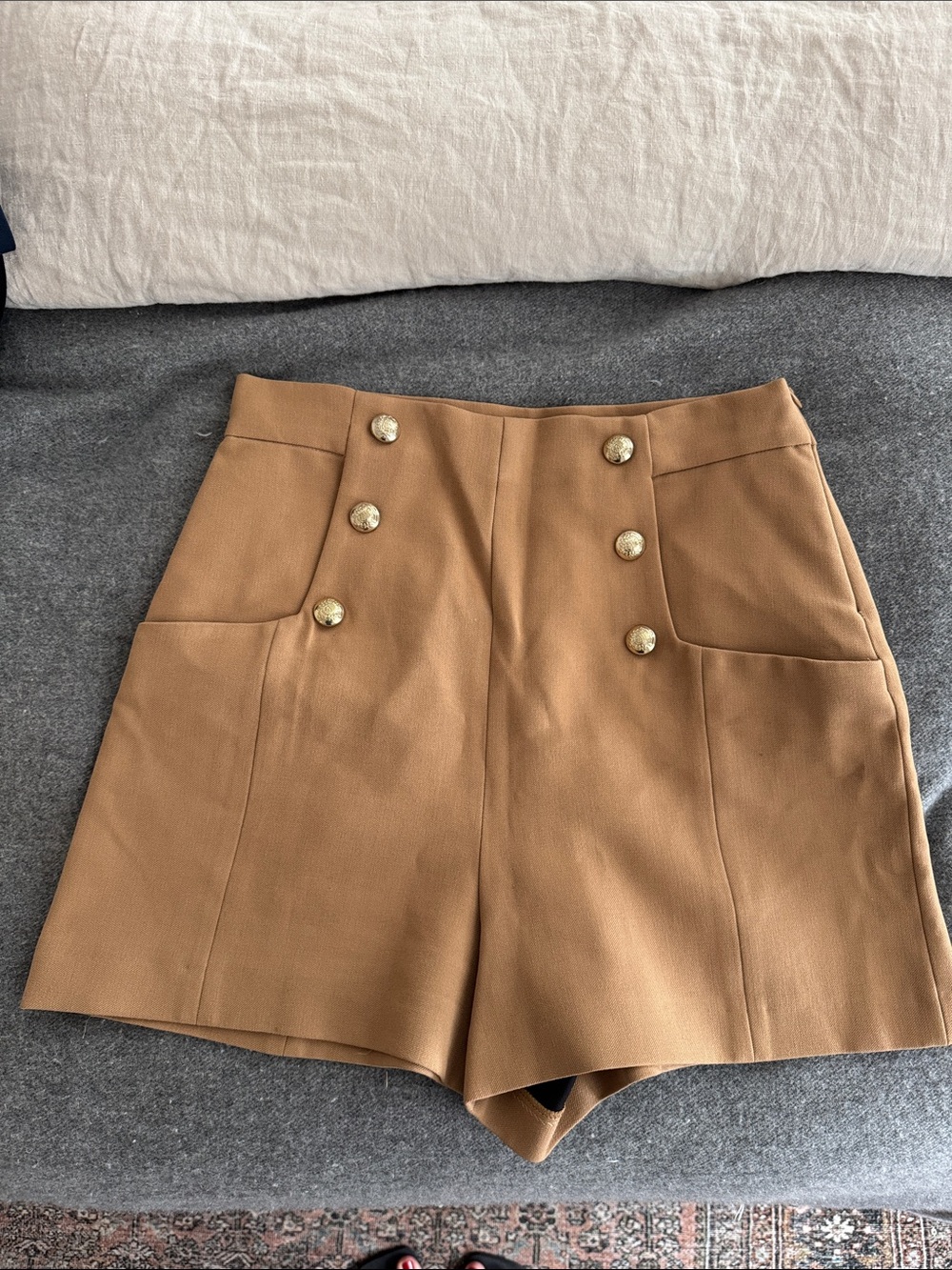 Zara high waisted tailored shorts
